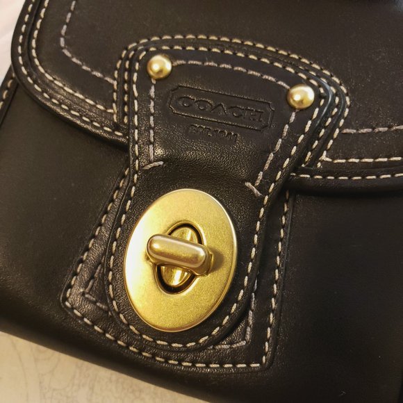 NEW Coach Black Smooth Leather Wallet - Picture 3 of 8